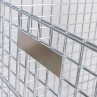 Conteneur industriel pliable d'occasion pour entrepôt, bac de stockage en fil métallique pliable, cage de sécurité pour chariot élévateur, palette avec séparateur