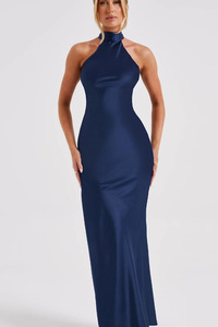 Le produit nouvellement lancé se vend bien. Robe dos nu en satin ajustée pour femme, modèle transfrontalier - Product Image 3