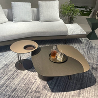 Nouveau Simple lumière italienne luxe Rock plaque crème moderne minimaliste salon maison petite unité combinaison thé Table basse