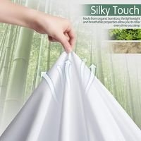 Parure de lit en bambou tissé 100 % biologique OEKO-TEX, drap-housse et taie d'oreiller 100 % bambou 300TC pour la maison en Amérique