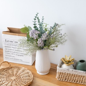 Fleurs artificielles décoratives de type Gypsophile pour bouquet de mariage et décoration murale CF01373 en tissu tissé plastique - Product Image 1