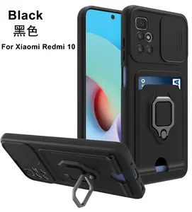 XiaoMi Redmi Note 12 Pro4Gカメラプロテクトカバー用耐衝撃カードホルダーソフトTPUラバーPC携帯電話ケース