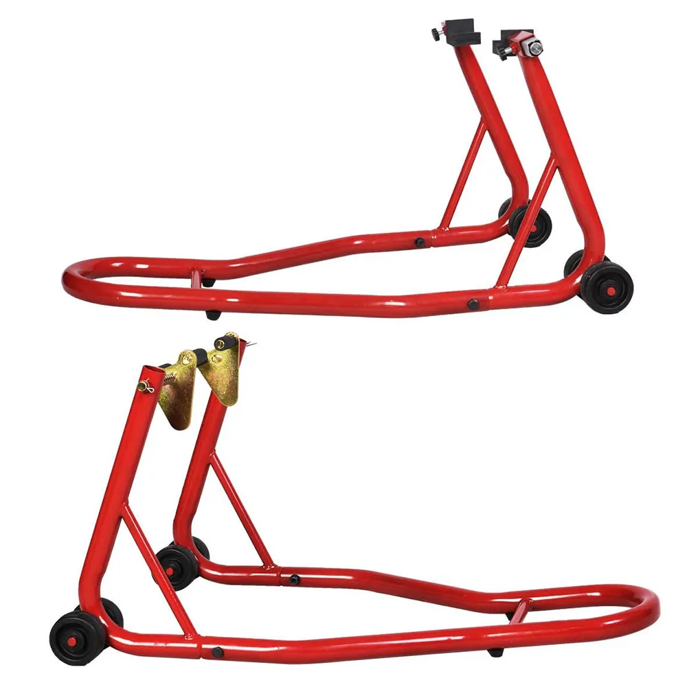 Combo de soportes para Dirt Bike y motocicleta, elevador de ruedas delanteras y traseras de motocicleta de alta resistencia, Universal, deportivo, con brazo oscilante