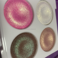 Ombre à paupières à Pigment élevé, duo chromé cuit, 4 couleurs, surligneur chromé, ombre à paupières avec étiquette privée
