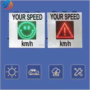 Señal de <span class=keywords><strong>radar</strong></span> con pantalla de velocidad, tablero de advertencia de tráfico con sonrisa roja y verde de doble color, aplicable a autopistas - Product Image 6