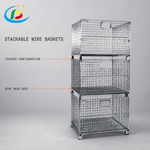 Jaula de Almacenamiento de Malla de Alambre Reforzada, Tamaño Personalizado, Recubrimiento en Polvo OEM, Color Zinc, Entrada de 4 Vías, Galvanizada, Directo de Fábrica - Product Image 4