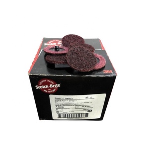 Disques à changement rapide Scotch Brite 3M 05527, non tissés, SC-DR A/O, moyen, <span class=keywords><strong>TR</strong></span> <span class=keywords><strong>2</strong></span> POUCES, nettoyage, polissage, oxyde d'aluminium personnalisé - Product Image 1