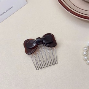 หวีติดผมทรงเรขาคณิตอะซิเตทสไตล์เกาหลีแบบคลาสสิก หวีเสียบผมหน้าม้าแบบซ่อนได้ อุปกรณ์เสริมผมด้านหน้าและด้านข้าง - Product Image 3