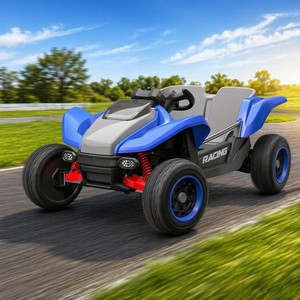 <span class=keywords><strong>Quad</strong></span> Elettrico per Bambini 12V in Plastica con Doppi Motori 550, Alimentato <span class=keywords><strong>a</strong></span> <span class=keywords><strong>Batteria</strong></span>, da Corsa Fuoristrada UTV - Product Image 1