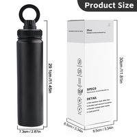 Gourde isotherme en acier inoxydable à double paroi de 24 oz avec paille intégrée, sans BPA, pour le sport, la randonnée, les voyages et la salle de sport