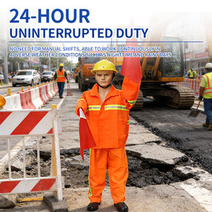 Fuente de alimentación solar Advertencia Llamativo Dispositivo de seguridad para la construcción de carreteras Bandera Swinging Robot de gestión de tráfico - Product Image 3