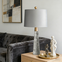Lampe de table LED AC moderne personnalisée par les fabricants, avec abat-jour en tissu, éclairage de table intérieur à économie d'énergie pour la décoration de la maison