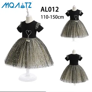 MQATZ AL012 gaun anak perempuan, hitam, modis, harga pabrik