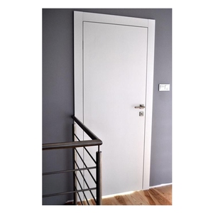 Puerta Batiente <span class=keywords><strong>de</strong></span> Madera Maciza con Acabado <span class=keywords><strong>de</strong></span> Superficie Lisa, Aislamiento Acústico y Aislamiento Térmico en Forma <span class=keywords><strong>de</strong></span> T Moderna para Uso en Casas, Hoteles y Villas - Product Image 1