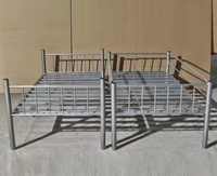 Lit double en acier de lit de tube en métal de maison de bureau pour des adultes et des étudiants cadre de lits superposés