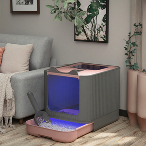 Quá Khổ chống giật gân nhựa PET mèo nhà vệ sinh mùi-proof garter Kitten kèm theo mèo hộp dễ dàng để làm sạch - Product Image 4