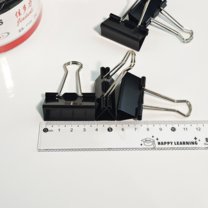 Chất kết dính clip các loại kích thước nhỏ vừa lớn văn phòng phẩm Clip màu đen cho văn phòng trường học và nhà - Product Image 2