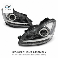 Projecteur LED pour feux de jour, phare avant pour Mercedes-Benz Classe C W204 2011-2014, 12V 50W, mise à niveau des phares avant