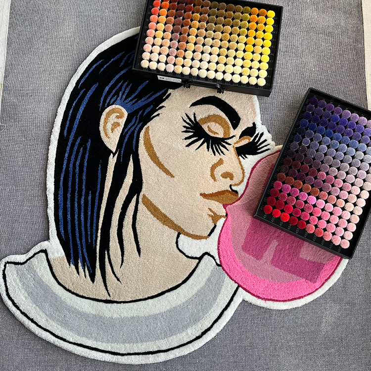 333 Rugs Anime Custom Shape Floor Mats Hand Tufted Carve Commercial Use