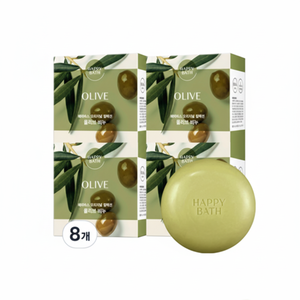 Sapone Solido Happy Bath Collezione Originale 90g Profumo di Oliva Confezione da 8 Scontata - Product Image 1