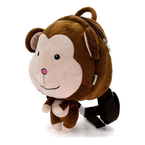 Zaino a Forma di Scimmia <span class=keywords><strong>con</strong></span> Testa Grande in Peluche Marrone, Ampio Spazio, <span class=keywords><strong>con</strong></span> Cerniera e Manico, per Bambini da 1 a 5 Anni - Product Image 1