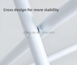 كراسي عالية الجودة قابلة للطي في الهواء الطلق ومناسبات الحفلات إطار معدني أبيض - Product Image 4