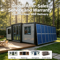 Casa Prefabricada Autónoma de 20 pies, Lista para Energía Solar, para Glamping, Campamento Petrolero, Oficina Portátil Prefabricada