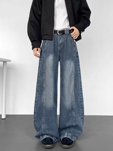 Jean droit en denim pour homme avec détail à rabat, style juré, pour <span class=keywords><strong>la</strong></span> cour d'assises, vente en gros - Product Image 3
