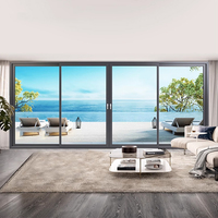 Ventana moderna personalizada a prueba de huracanes, puertas y ventanas de doble acristalamiento, la última ventana corrediza de aluminio duradera resistente a la intemperie
