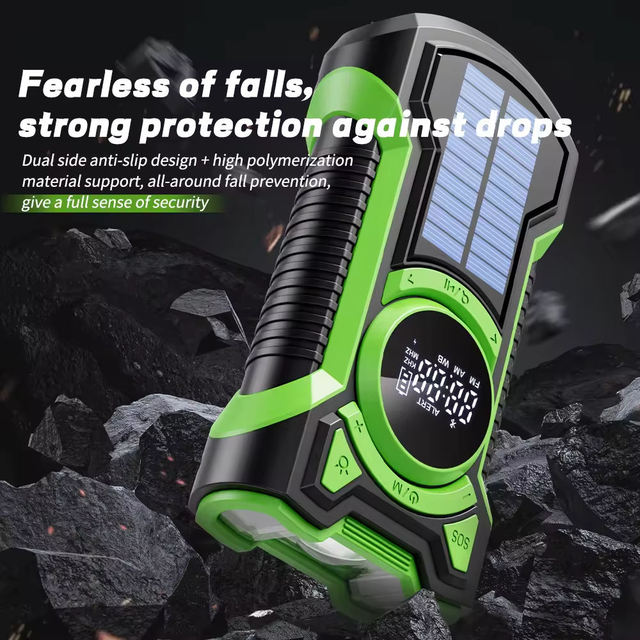 5000mah Rechargeable Radio SOS LED Flashlight AM FM Portable Weather Noodradio Solar Power Bank Hand Crank Emergency Radio