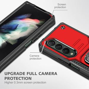 Cubierta móvil de anillo magnético de armadura gruesa de lujo, funda de teléfono plegable a prueba de golpes a la moda para Z Fold 4 3 - Product Image 2