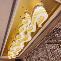 Lustre moderne de luxe en cristal K9 avec LED IP65, garantie 5 ans, pour salon et éclairage de plafond d'hôtel