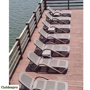 Meilleures ventes de meubles de jardin en résine plastique moderne, écologiques, résistants aux UV, imperméables et légers, chaise longue de piscine extérieure - Product Image 3