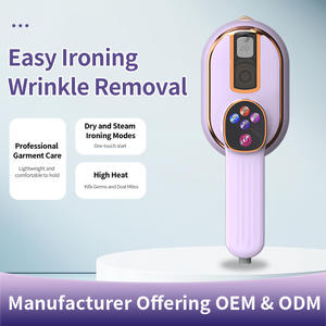 Vaporizador de Ropa Portátil con Pantalla Digital Inteligente, Plancha de Vapor Manual Blanca y Morada, 0.8L, Bajo Consumo Eléctrico - Product Image 3