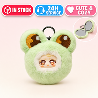 Boîte Mystère : Porte-clés Pendentif Miroir en Peluche Douce et Moelleuse en Forme d'Animal