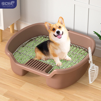 Grand bac à litière pour chien toilette pour lapin avec maille en acier inoxydable garder les pattes d'animaux au sec réutilisable chiot Pad Tray