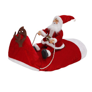 Vêtements de Noël pour chien, costume amusant de Père Noël monté sur un renne, tenue de Noël pour animal de compagnie, vêtements d'hiver ajustables pour chien, vêtements pour <span class=keywords><strong>chiot</strong></span> de grande taille - Product Image 3