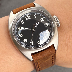 Tandorio NH35 PT5000 jam tangan mekanis <span class=keywords><strong>Pilot</strong></span> gerakan otomatis untuk pria 20bar jam tangan tahan air tali kulit 36mm - Product Image 5
