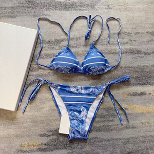Toptan Yazlık Grafik Desenli Günlük Mayo Plaj Giysisi Özel Tasarım Kadın Bikini Takımı - Product Image 6