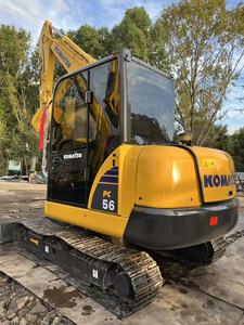Miniexcavadora usada original de Japón, Komatsu PC56-7 / PC56, excavadora pequeña sobre orugas con cuchilla dozer para construcción - Product Image 6