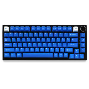 PBT blanc sur noir Katakana bleu Keycaps Dye-Sub Cherry Keycaps pour clavier mécanique GH60/<span class=keywords><strong>GK61</strong></span>/GK64/84/87/96/104/108/980 - Product Image 1