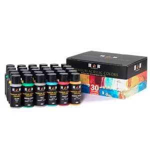 Keep Smiling - Juego de <span class=keywords><strong>Pintura</strong></span> Acrílica Impermeable para Vidrio, Cerámica y Piedra, 60 ml/tubo, 30 Colores - Product Image 2