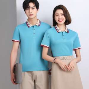 เสื้อโปโลผ้าฝ้ายสำหรับผู้ชายเสื้อโปโลแขนสั้นพิมพ์โลโก้ - Product Image 3