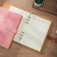 Libreta de Cuero PU con Tapa Dura, Personalizada con Logotipo, Hilo Cosido a Color, con Hebilla Metálica, para Promoción Empresarial, Tamaños A5, A6, B5