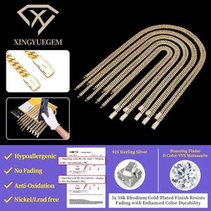 Collar de Cadena Cubana de 6mm de Alta Calidad al por Mayor de Fábrica, con Diamantes Moissanite VVS, Estilo Hip Hop, Joyería de Plata 925 para Hombre - Product Image 4