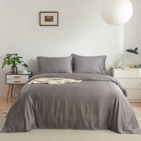 Luxe refroidissement 100% bambou literie 300TC doux drap-housse poche profonde roi bambou taie d'oreiller