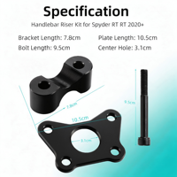 Nouveau kit de rehausseur de guidon en aluminium réglable CNC FACEYES pour moto Can-Am Spyder RT 2020+ – Remplacement de support de rehausseur