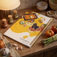 Servizio di Stampa Personalizzata di Libri di Cucina Ecologici con Rilegatura a Spirale, Alta Qualità, Stampa Offset a Colori, Libro di Ricette su Carta Patinata