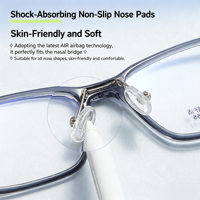 Montures de lunettes en silicone TR90 pour enfants et adolescents, résistantes aux chocs, anti-collision, non-ruptibles, non-étranglantes, avec lentilles airbag 7129