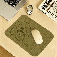 Tapis de souris absorbant en liège écologique, à base de marc de café et de résidus de thé vert, motif graffiti